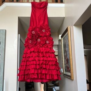 Jovani size 2 beaded gown Taffeta mermaid showstopper 🔥